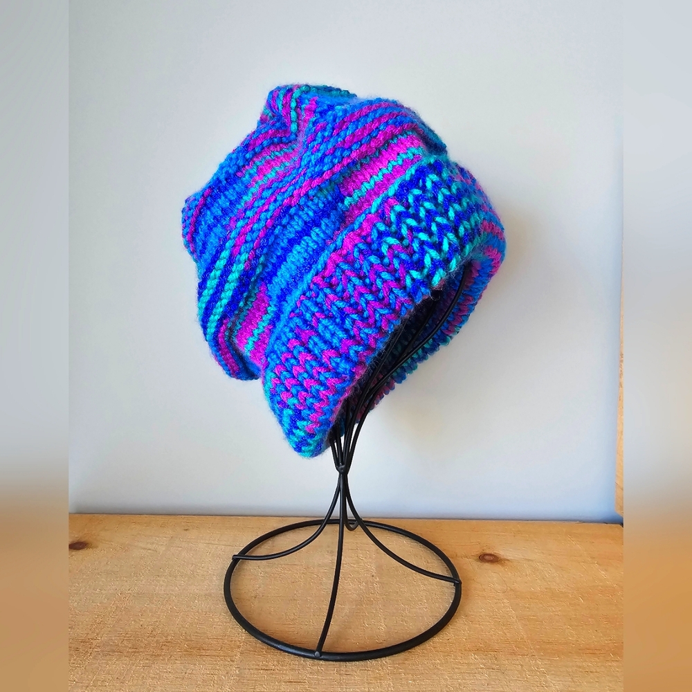 Handmade Multicolor Knit Beanie